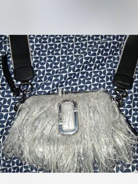 Marc Jacobs Silver Fringe Creature Snapshot Crossbody Bag- RARE